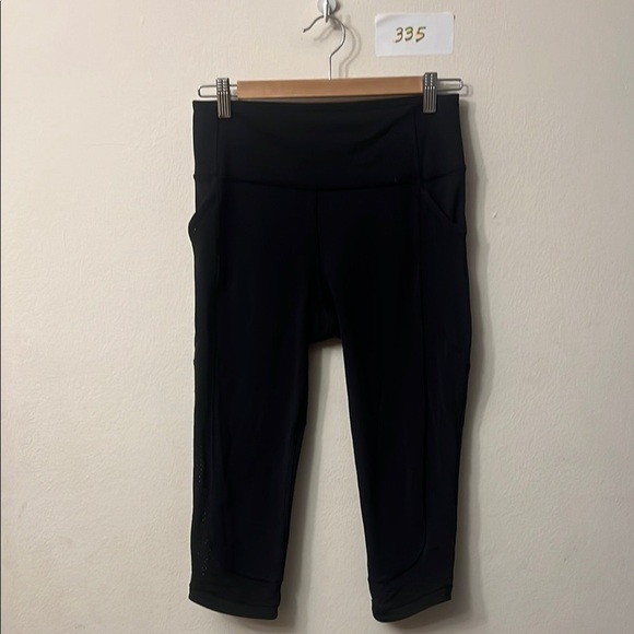 Lululemon Athletica Black Slim-Cut Leggings two types of fabric - Picture 1 of 11